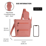 Sherpani Sadie, Nylon Crossbody Bag, Lightweight Shoulder Bag, Travel Cross Body, Crossbody Purse, RFID Protection, Removable Coin Purse, Unisex Travel Gift (Desert)