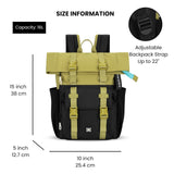 Sherpani Sedona, Foldover Backpack Purse, Laptop Backpack, 16L Recycled Nylon Backpack, Fits 15'' Laptop, RFID Protection, Travel Gift for Women (Alchemy)