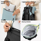 Sherpani Sedona, Foldover Backpack Purse, Laptop Backpack, 16L Recycled Nylon Backpack, Fits 15'' Laptop, RFID Protection, Travel Gift for Women (St. Lucia)