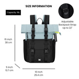 Sherpani Sedona, Foldover Backpack Purse, Laptop Backpack, 16L Recycled Nylon Backpack, Fits 15'' Laptop, RFID Protection, Travel Gift for Women (St. Lucia)