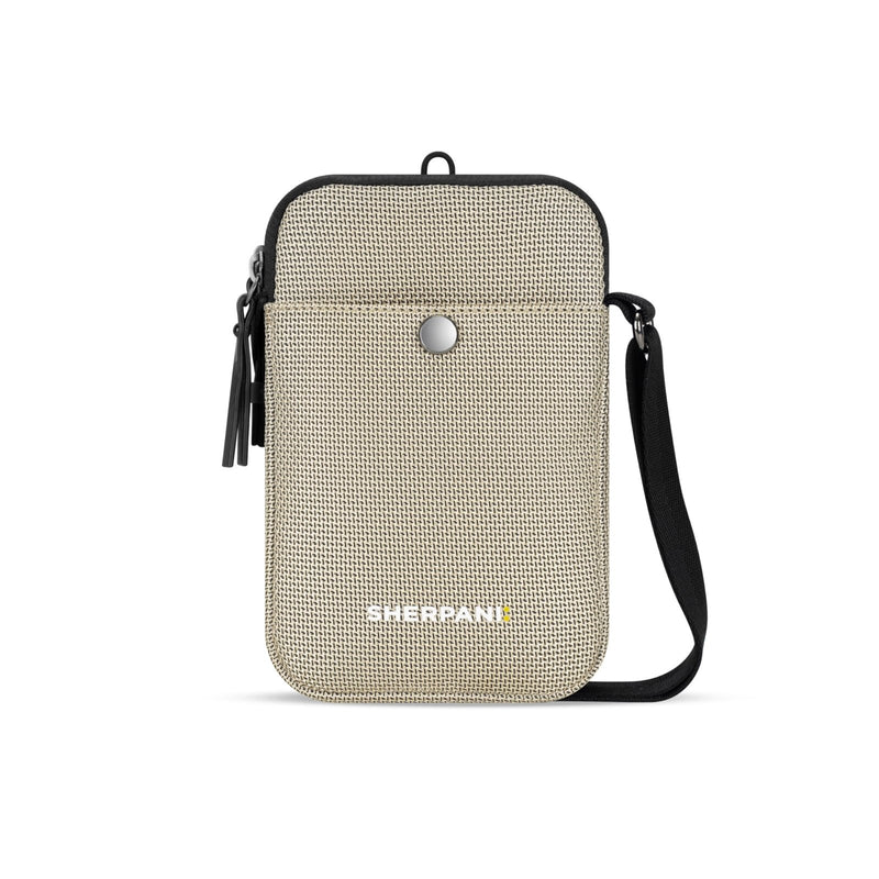 Sherpani Simplicity, Small Anti Theft Crossbody, Phone Cross body Purses, Crossbody Wallet Bags, Travel Handbags with Card Holder Organizer for Men Women, Metal Hardware (Straw)