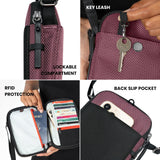Sherpani Simplicity, Small Anti Theft Crossbody, Phone Cross body Purses, Crossbody Wallet Bags, Travel Handbags with Card Holder Organizer for Men Women, Metal Hardware (Straw)