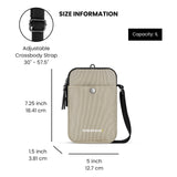 Sherpani Simplicity, Small Anti Theft Crossbody, Phone Cross body Purses, Crossbody Wallet Bags, Travel Handbags with Card Holder Organizer for Men Women, Metal Hardware (Straw)