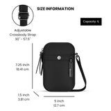 Sherpani Simplicity, Small Anti Theft Crossbody Wallet, Travel Shoulder Bag, Handbags, Purse with Card Holder Organizer for Women, Metal Hardware, Travel Gift (Carbon Signature)