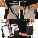 Sherpani Simplicity, Small Anti Theft Crossbody Wallet, Travel Shoulder Bag, Handbags, Purse with Card Holder Organizer for Women, Metal Hardware, Travel Gift (Carbon Signature)