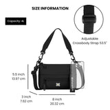 Sherpani Skye, Small Crossbody Purse, Nylon Crossbody Bag, Lightweight Cross Body, Handbags, Travel Purses for Women, Travel Gift, RFID Protection (Raven Classic)