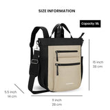 Sherpani Soleil, Anti Theft Convertible Backpack, 3 in 1 Tote, Crossbody Purse, 18L Travel Bag, Fits 13” Laptop (Straw)