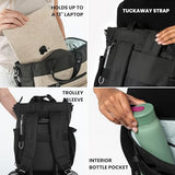 Sherpani Soleil, Anti Theft Convertible Backpack, 3 in 1 Tote, Crossbody Purse, 18L Travel Bag, Fits 13” Laptop (Straw)