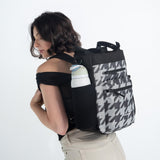 Sherpani Soleil, Anti Theft Convertible Backpack, 3 in 1 Tote, Crossbody Purse, 18L Travel Bag, RFID Protection, Fits 13” Laptop (Houndstooth)