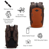 Sherpani Switch, 15L Lightweight Travel Hiking Backpack, Hydration Backpack, Backpack Purse for Women, Daypack for Women, Fits 13 Inch Laptop (Clay)