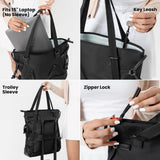 Sherpani Tempest, Anti Theft Convertible Backpack Tote, 14L Travel Backpack, Travel Gifts for Women, Handbags, RFID Protection, Metal Hardware, Fits 15” Laptop (No Sleeve) (Carbon Pro)