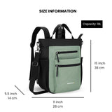 Sherpani Travel Combo – Soleil Anti Theft Convertible Backpack, Crossbody, Tote with Vienna RFID Blocking Passport Holder (Aloe Mist)