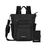 Sherpani Travel Combo – Soleil Anti Theft Convertible Backpack, Crossbody, Tote with Vienna RFID Blocking Passport Holder (Carbon)