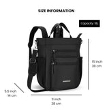 Sherpani Travel Combo – Soleil Anti Theft Convertible Backpack, Crossbody, Tote with Vienna RFID Blocking Passport Holder (Carbon)