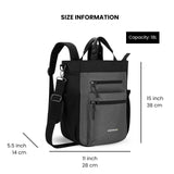 Sherpani Travel Combo – Soleil Anti Theft Convertible Backpack, Crossbody, Tote with Vienna RFID Blocking Passport Holder (Granite)