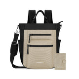 Sherpani Travel Combo – Soleil Anti Theft Convertible Backpack, Crossbody, Tote with Vienna RFID Blocking Passport Holder (Straw)