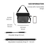 Sherpani Vale, Anti Theft Reversible Crossbody, Tote Bag, Trendy Everyday & Travel Shoulder Purse, Designer Handbag (Granite)