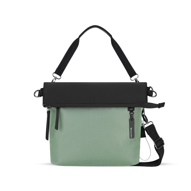 Sherpani Vale, Anti Theft Versatile Crossbody Bag, Fashion Tote Bag, Travel Shoulder Bag, Designer Handbag for Women with Metal Hardware, Travel Gift (Aloe Mist Signature)