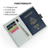 Sherpani Vienna, RFID Blocking Passport Holder, Travel Passport Cover Wallet, Travel Documents Organizer Protector for Women, Travel Gift (Sakura)