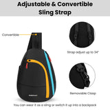 Sherpani Wayfarer, Small Convertible Sling Backpack, 8L Travel Bag, Shoulder Sling Purse, Travel Gifts for Women, RFID Protection (Chromatic)