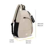 Sherpani Wayfarer, Small Convertible Sling Backpack, 8L Travel Bag, Shoulder Sling Purse, Travel Gifts for Women, RFID Protection (Con Leche)