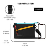 Sherpani Zoom, Small Crossbody Purse, Nylon Crossbody Bag, Lightweight Cross Body Bag, Sleek Dual Pouch, Purses for Women, Travel Gift, RFID Protection (Chromatic)