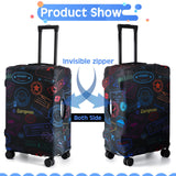 Sherr 3 Pieces Travel Luggage Cover Suitcase Protector Anti Scratch Suitcase Washable Baggage Covers(Vintage Theme,S/Medium/L)