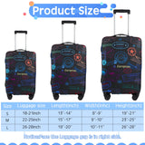 Sherr 3 Pieces Travel Luggage Cover Suitcase Protector Anti Scratch Suitcase Washable Baggage Covers(Vintage Theme,S/Medium/L)