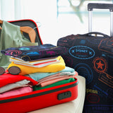 Sherr 3 Pieces Travel Luggage Cover Suitcase Protector Anti Scratch Suitcase Washable Baggage Covers(Vintage Theme,S/Medium/L)