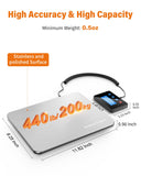 Shipping Scale 0.5oz - 440lb High Accuracy Postal Digital Weight Luggage Scale for Packages Warehouse Home Small Business Pet Food Mail
