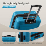 SHOWKOO Full PC Hardshell Luggage Sets, 20/24/28 In Suitcase with TSA Lock & Spinner Wheels, Lightweight Durable Travel Luggage