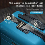 SHOWKOO Full PC Hardshell Luggage Sets, 20/24/28 In Suitcase with TSA Lock & Spinner Wheels, Lightweight Durable Travel Luggage