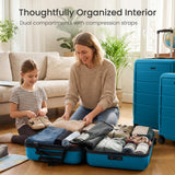 SHOWKOO Full PC Hardshell Luggage Sets, 20/24/28 In Suitcase with TSA Lock & Spinner Wheels, Lightweight Durable Travel Luggage