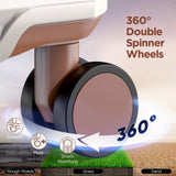 SHOWKOO Luggage Sets 3 Piece Hardside Expandable Suitcase with Double Spinner Wheels Tsa Lock, (Beige White, 5 piece set)