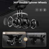 SHOWKOO Luggage Sets 3 Piece Softside Expandable Lightweight Durable Suitcase Sets Double Spinner Wheels TSA Lock Black (20in/24in/28in)