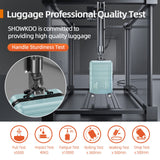SHOWKOO Luggage Sets with Bags Expandable 100% PC Durable Suitcase Double Wheels TSA Lock 5pcs Mint Green