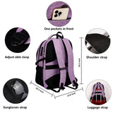 SHRRADOO Anti Theft Laptop Backpack Travel Backpacks with Combination Lock for Women Men High School College Backpack Computer Bag Fits 17 Inch Laptop,Purple