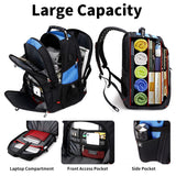 SHRRADOO Extra Large 50L Travel Laptop Backpack with combination lock, College High School Backpack Airline Approved Business Work Bag Fits 17 Inch Computer for Men Women