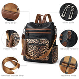 Shrrie Backpack Purse for Women Leather Backpack Fashion Designer Travel Backpack Convertible Shoulder Bag