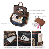 Shrrie Backpack Purse for Women Leather Backpack Fashion Designer Travel Backpack Convertible Shoulder Bag