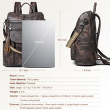 Shrrie Laptop Backpack for Women 15.6 inch,Travel Leather Backpack Purse Nurse Teacher Carry on Backpack Computer Bag,Professional Water - Resistant College Business Work Casual Daypack,Two - toned Coffee