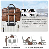 Shrrie Leather Messenger Bag for Men&Women 17 Inch Vegan Leather Laptop Bag,Water - Resistant Large Shoulder Satchel Office,Work