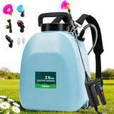 SideKing 2.6 Gallon Battery Powered Backpack Sprayer, Electric Weed Sprayer with 3 Adjustable Pressures, Battery Indicator, 5 Nozzles & 40" Telescopic Wand, Rechargeable Garden Sprayer for Lawn & Yard