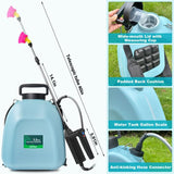 SideKing 3.2 Gallon Battery Powered Backpack Sprayer, Electric Back Pack Sprayer with 3 Spray Speed, Battery Indicator, Rechargeable Handle, 40" Telescopic Wand, 5 Mist Nozzles, for Lawn and Garden