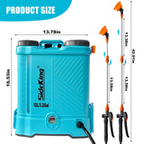 SideKing Battery Powered Backpack Sprayer 3.2 Gallon, 0 - 80 PSI Adjustable Pressure Sprayer Compatible with Makita 18V Battery, Electric Sprayer with Wand, 5 Nozzles, 2.0Ah Battery&Charger Included