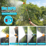 SideKing Battery Powered Backpack Sprayer 3.2 Gallon, 0 - 80 PSI Adjustable Pressure Sprayer Compatible with Makita 18V Battery, Electric Sprayer with Wand, 5 Nozzles, 2.0Ah Battery&Charger Included
