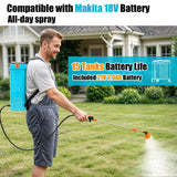 SideKing Battery Powered Backpack Sprayer 3.2 Gallon, 0 - 80 PSI Adjustable Pressure Sprayer Compatible with Makita 18V Battery, Electric Sprayer with Wand, 5 Nozzles, 2.0Ah Battery&Charger Included