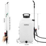 SideKing Battery Powered Backpack Sprayer 4 Gallon, Powerful Electric Garden Sprayer with 12V Rechargeable Battery, Telescopic Wand with Trigger - Lock and 4 Mist Nozzles (Charger Included)