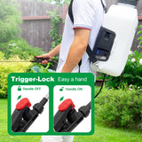 SideKing Battery Powered Backpack Sprayer 4 Gallon, Powerful Electric Garden Sprayer with 12V Rechargeable Battery, Telescopic Wand with Trigger - Lock and 4 Mist Nozzles (Charger Included)
