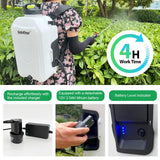 SideKing Battery Powered Backpack Sprayer 4 Gallon, Powerful Electric Garden Sprayer with 12V Rechargeable Battery, Telescopic Wand with Trigger - Lock and 4 Mist Nozzles (Charger Included)